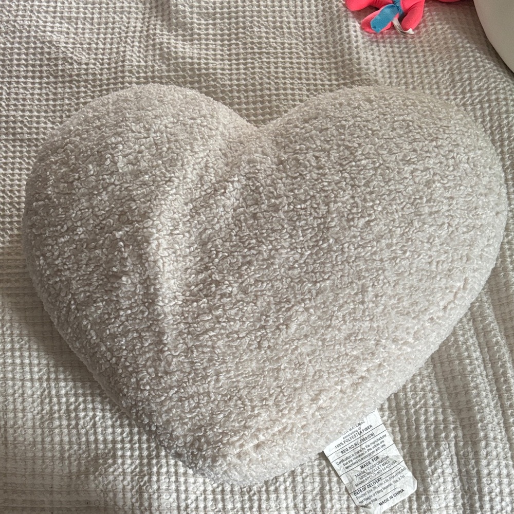 Target Cream Heart Accent Pillow